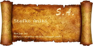 Stefko Anikó névjegykártya